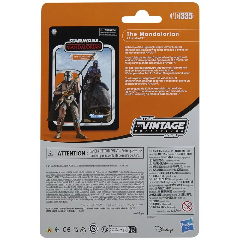 Star Wars: The Mandalorian Vintage Collection Action Figures Blurrg and The Mandalorian 10cm
