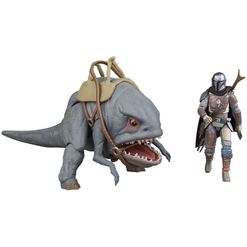 Star Wars: The Mandalorian Vintage Collection Action Figures Blurrg and The Mandalorian 10cm