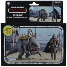 Star Wars: The Mandalorian Vintage Collection Action Figures Blurrg and The Mandalorian 10cm