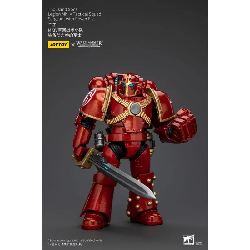 Warhammer The Horus Heresy Action Figurine 1/18 Thousand Sons Legion MK IV Tactical Squad Sergeant with Power Fist 12cm