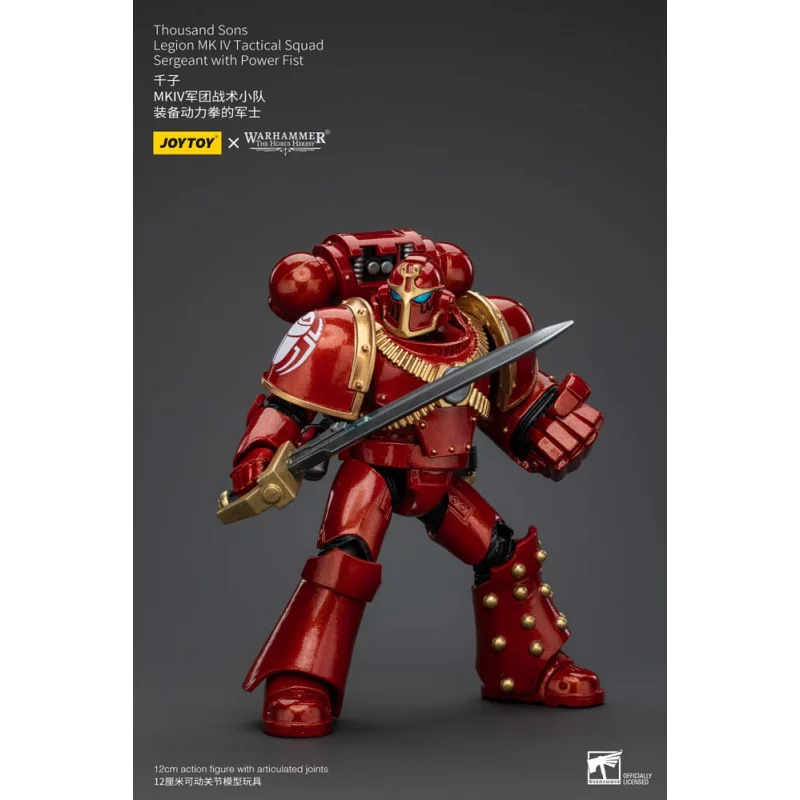 Warhammer The Horus Heresy Action Figurine 1/18 Thousand Sons Legion MK IV Tactical Squad Sergeant with Power Fist 12cm