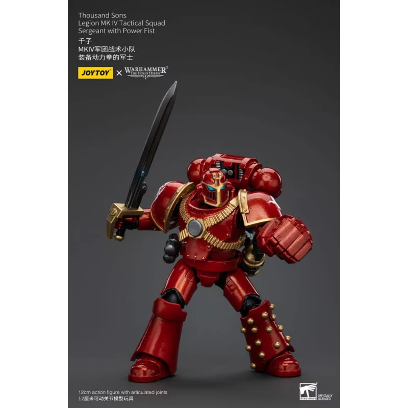 Warhammer The Horus Heresy Action Figurine 1/18 Thousand Sons Legion MK IV Tactical Squad Sergeant with Power Fist 12cm