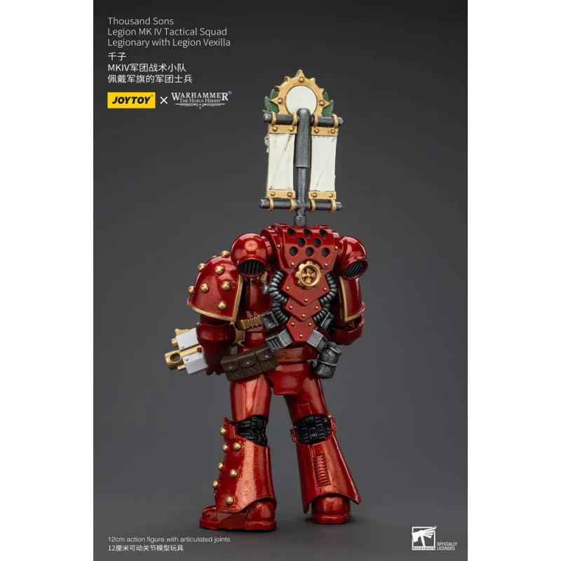 Warhammer The Horus Heresy Action Figure 1/18 Thousand Sons Legion MK IV Tactical Squad Legionary with Legion Vexilla 12cm
