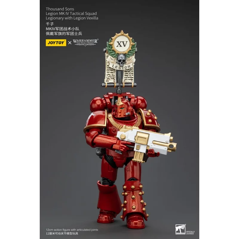 Warhammer The Horus Heresy Action Figure 1/18 Thousand Sons Legion MK IV Tactical Squad Legionary with Legion Vexilla 12cm