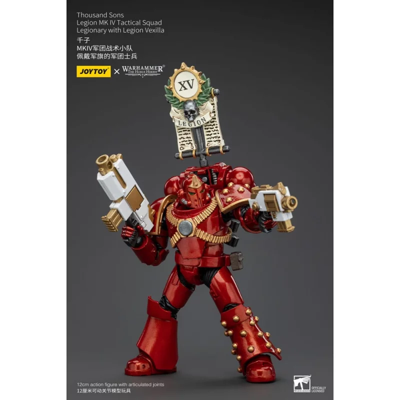 Warhammer The Horus Heresy Action Figure 1/18 Thousand Sons Legion MK IV Tactical Squad Legionary with Legion Vexilla 12cm