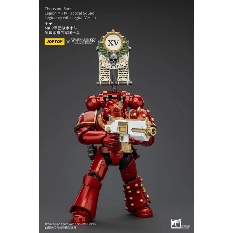 Warhammer The Horus Heresy Action Figure 1/18 Thousand Sons Legion MK IV Tactical Squad Legionary with Legion Vexilla 12cm