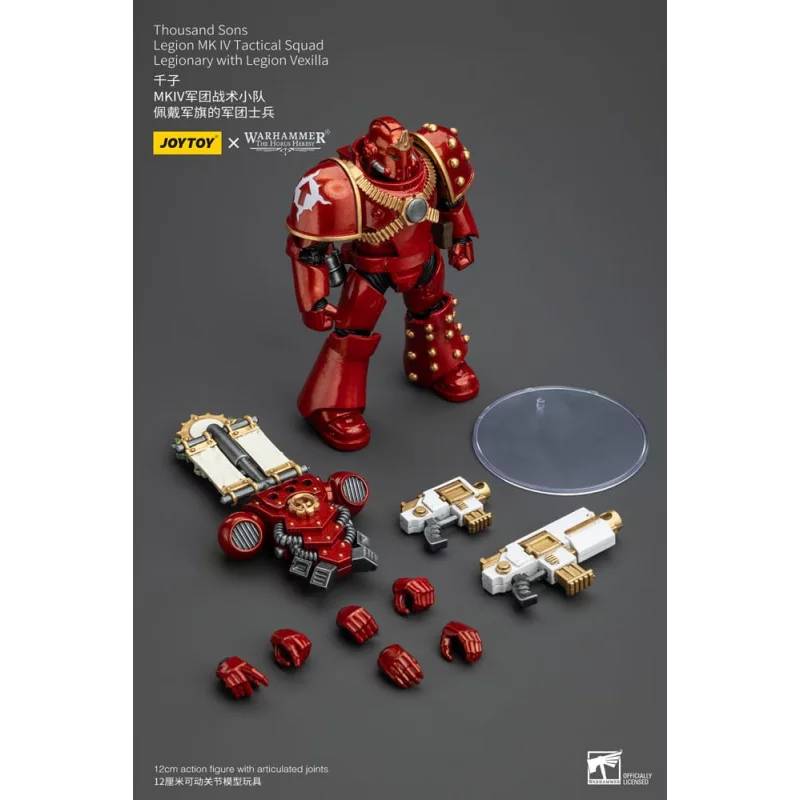 Warhammer The Horus Heresy Action Figure 1/18 Thousand Sons Legion MK IV Tactical Squad Legionary with Legion Vexilla 12cm