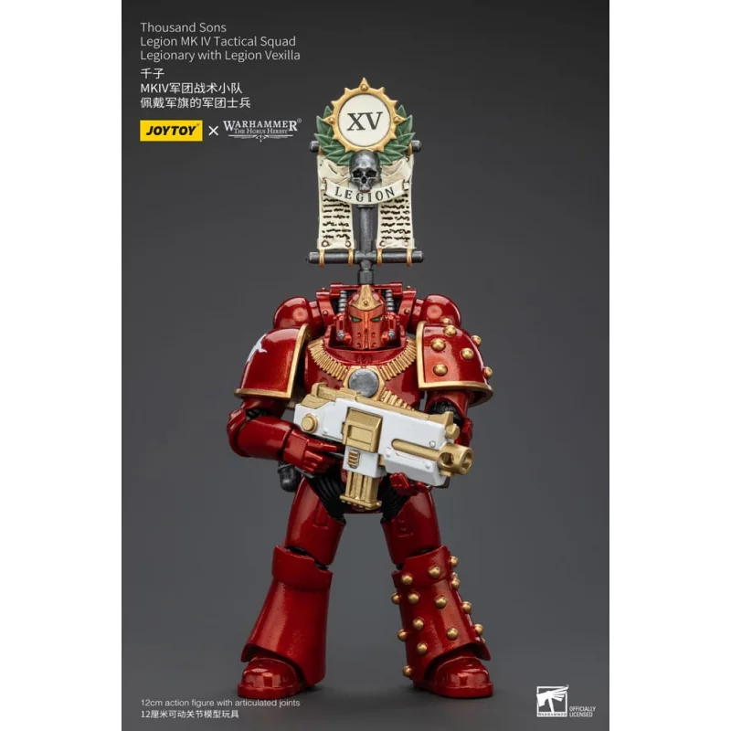 Warhammer The Horus Heresy Action Figure 1/18 Thousand Sons Legion MK IV Tactical Squad Legionary with Legion Vexilla 12cm