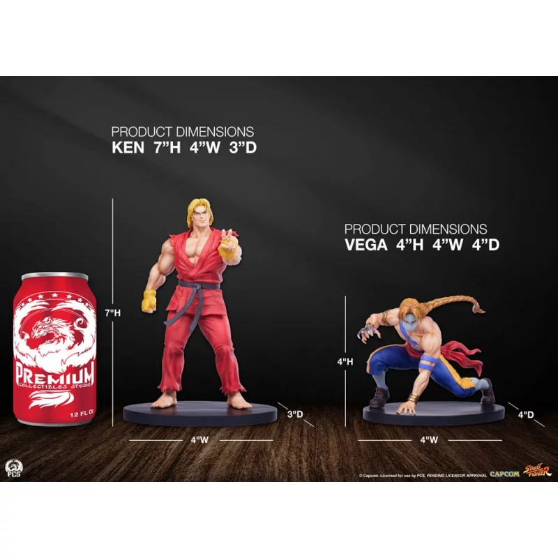 Street Fighter Street Jam Figurines 1/10 Ken &amp; Vega 10-18cm