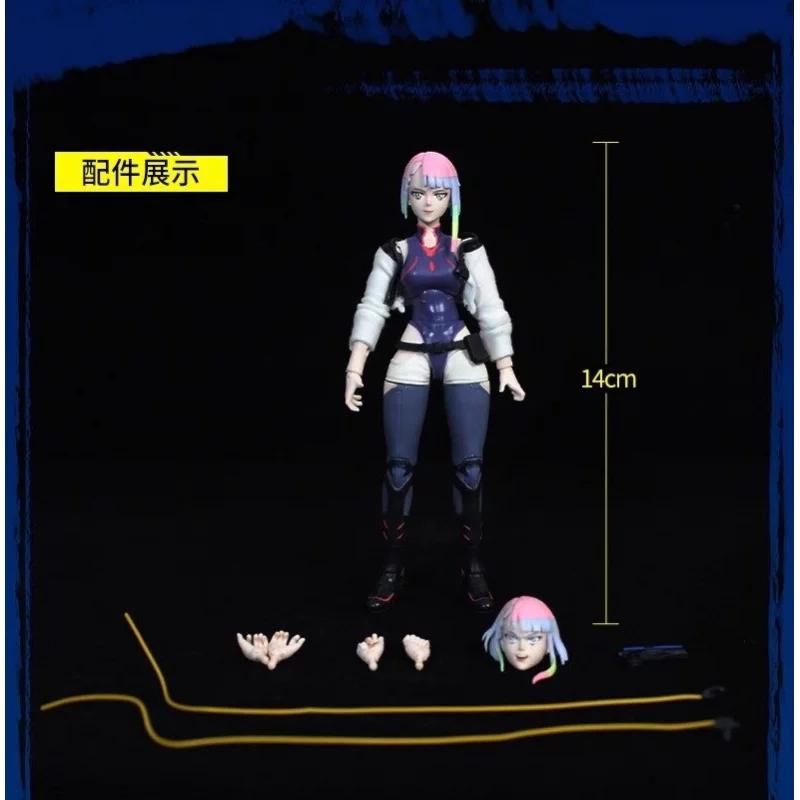 Jada Cyberpunk Edgerunners Figurine Lucy 15 cm articulée, Accessoires interchangeables, 20 Points d'articulation, boîte fenêtre collecteur, Licence Officielle, 14 Ans (9335005314R00