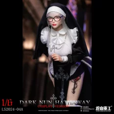 Dark Nun Sister Hathaway Standard White Hair Edition Collectible Action Figure 1/6 Long Shan Heavy Industry LS2024-04-A