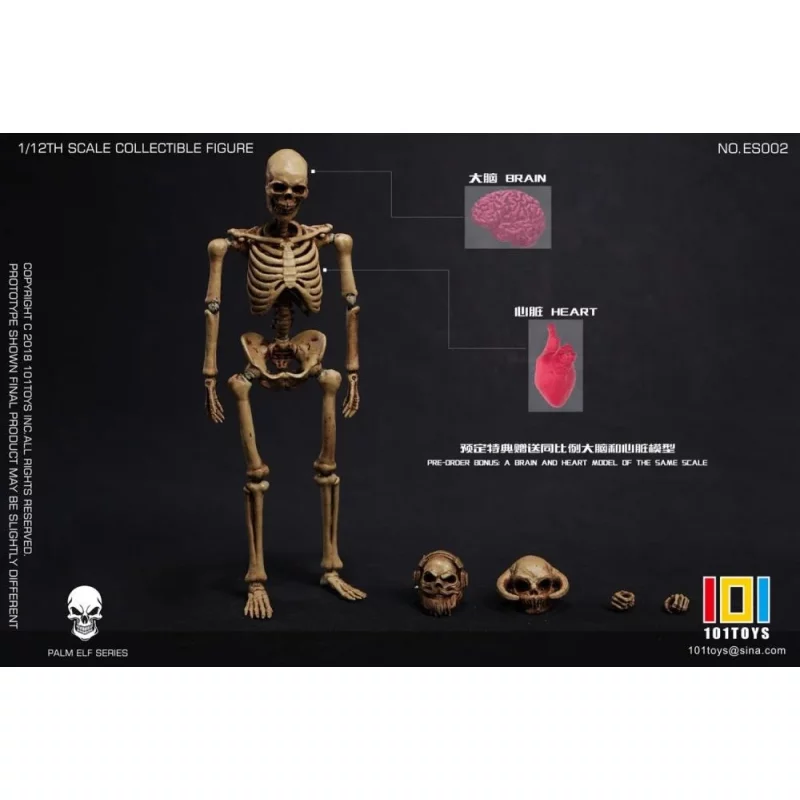 Palm Elf Series No.ES002 Squelette Skeleton Frame (Original Color Ver.) Action Figure 1/12 101TOYS