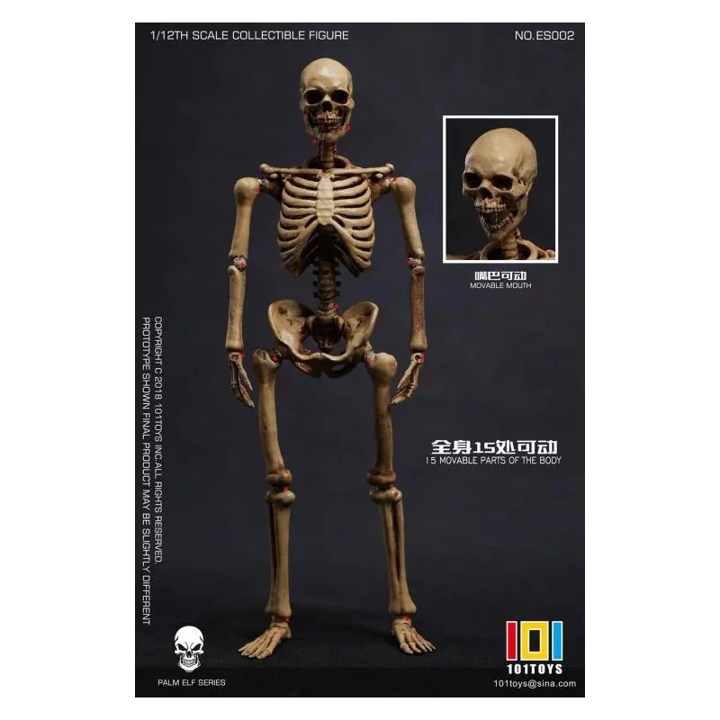 Palm Elf Series No.ES002 Squelette Skeleton Frame (Original Color Ver.) Action Figure 1/12 101TOYS