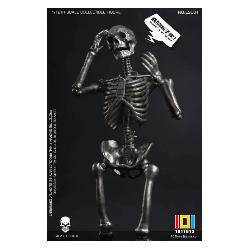 Palm Elf Series No.ES001 Squelette Skeleton Frame (Silver Color Ver.) Action Figurine 1/12 101TOYS
