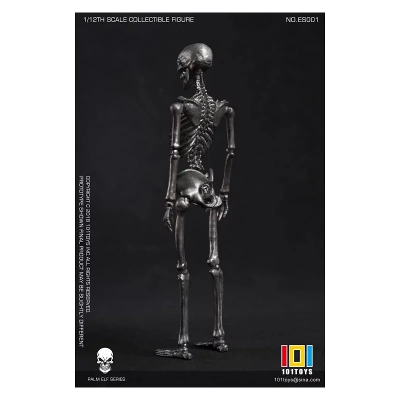 Palm Elf Series No.ES001 Squelette Skeleton Frame (Silver Color Ver.) Action Figurine 1/12 101TOYS
