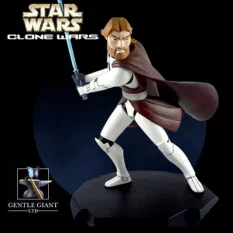 Star Wars Obi-Wan Kenobi Clone Wars Animated Maquettes 23cm (Displayed Model)