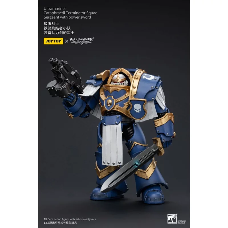 Warhammer The Horus Heresy Action Figure 1/18 Ultramarines Cataphractii Terminator Squad Sergeant with Power Sword 14cm