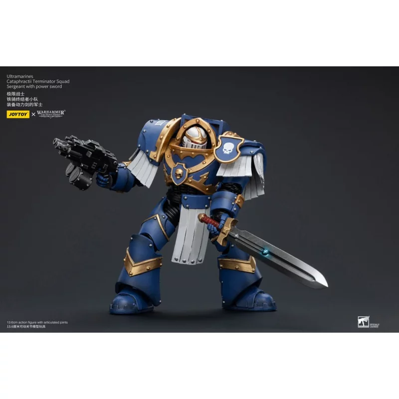 Warhammer The Horus Heresy Action Figure 1/18 Ultramarines Cataphractii Terminator Squad Sergeant with Power Sword 14cm