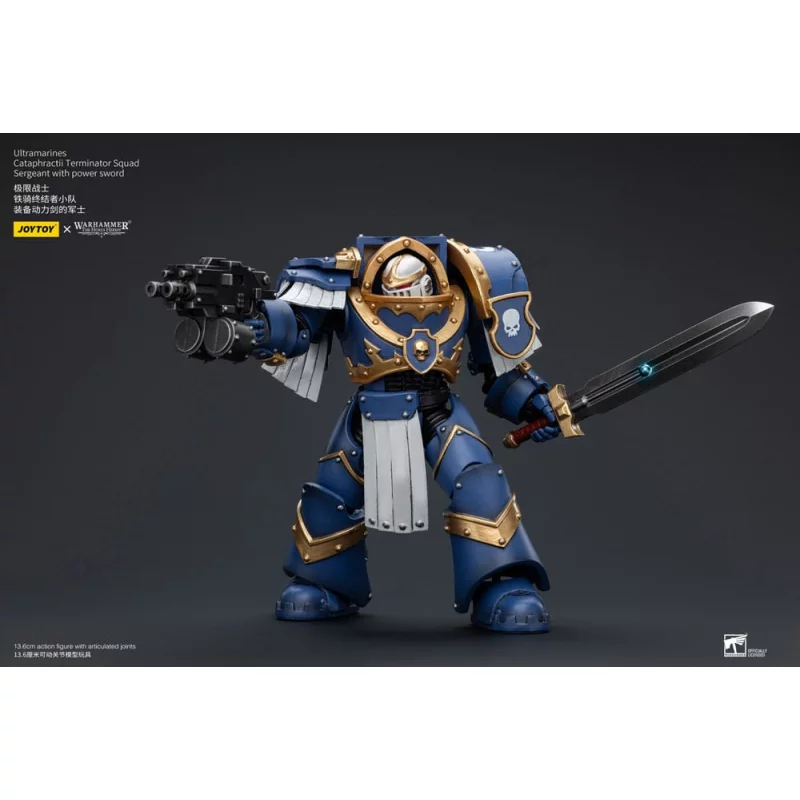 Warhammer The Horus Heresy Action Figure 1/18 Ultramarines Cataphractii Terminator Squad Sergeant with Power Sword 14cm