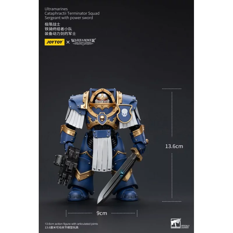 Warhammer The Horus Heresy Action Figure 1/18 Ultramarines Cataphractii Terminator Squad Sergeant with Power Sword 14cm