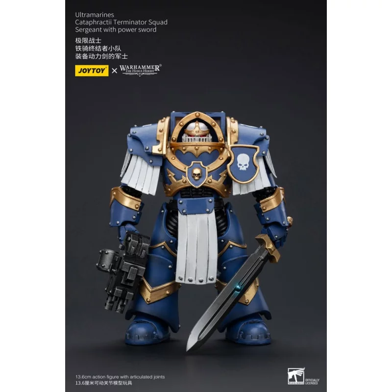 Warhammer The Horus Heresy Action Figure 1/18 Ultramarines Cataphractii Terminator Squad Sergeant with Power Sword 14cm