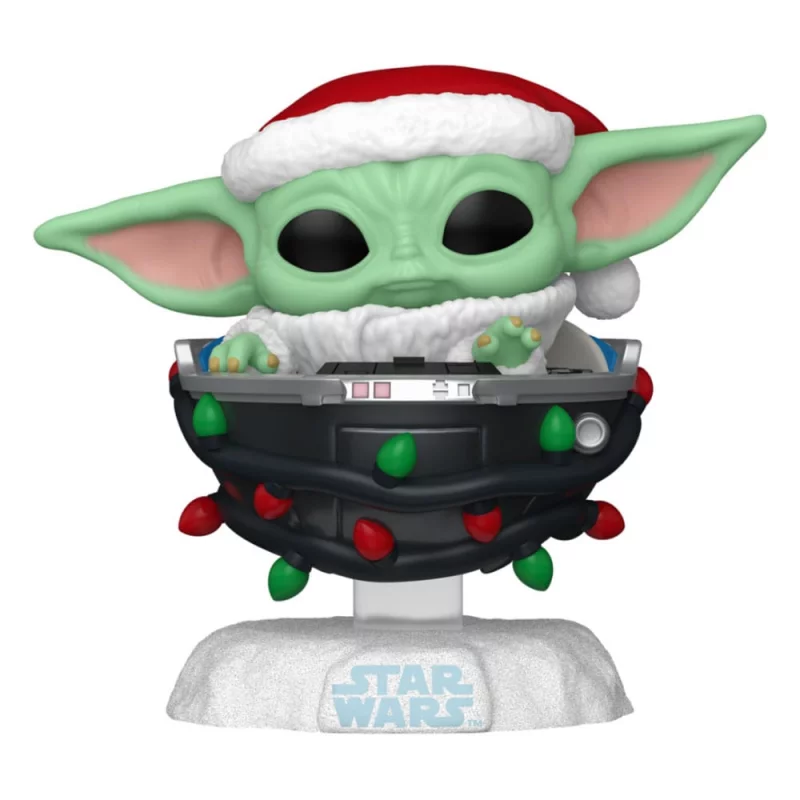 Star Wars: Mandalorian POP! Television Holiday Grogu Pram Figure 10cm N°746