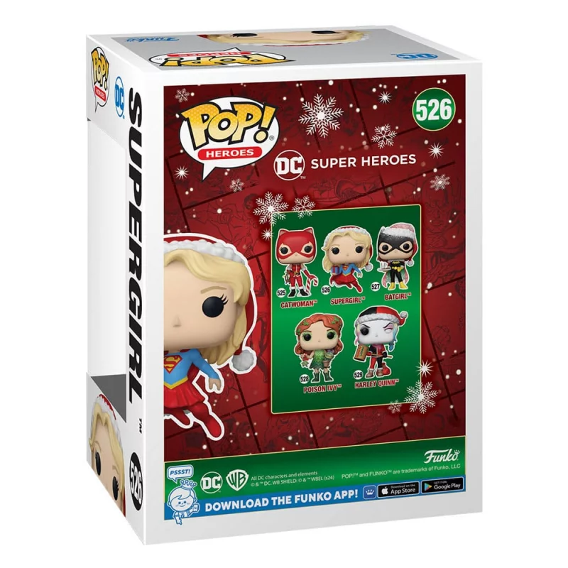 DC Comics POP! Heroes Holiday Noël Supergirl Figurine 10cm N°526