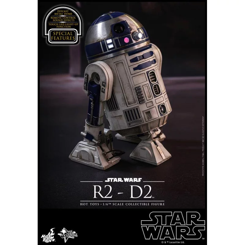 Hot Toys MMS408 Star Wars VII 7 Le Réveil de la Force ( The Force Awakens ) R2-D2 1/6 Collectible Figurine 18cm (Exposé)