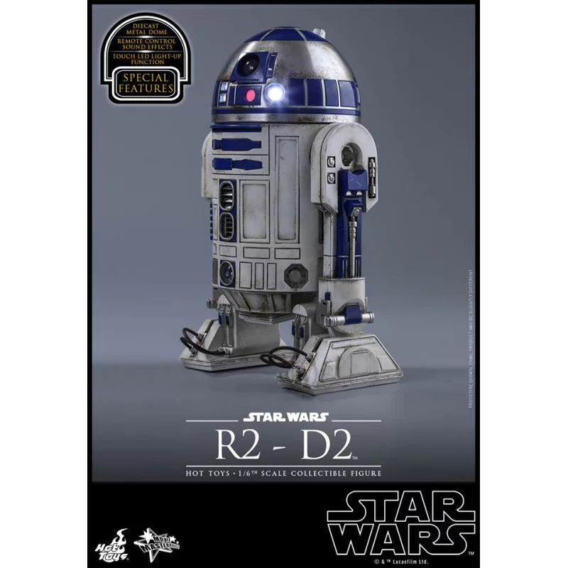 Hot Toys MMS408 Star Wars VII 7 Le Réveil de la Force ( The Force Awakens ) R2-D2 1/6 Collectible Figurine 18cm (Exposé)