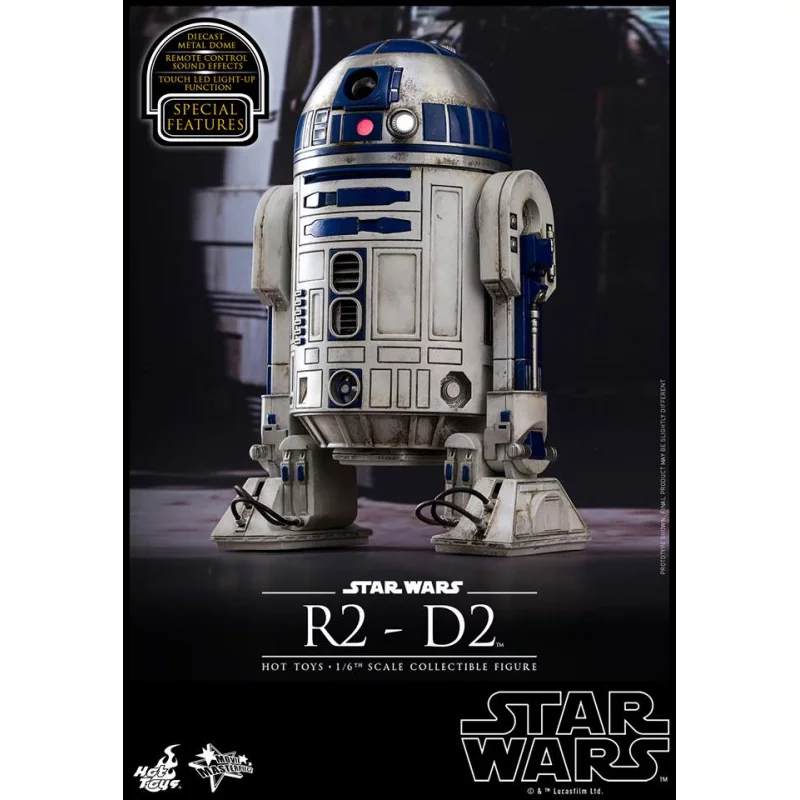 Hot Toys MMS408 Star Wars VII 7 Le Réveil de la Force ( The Force Awakens ) R2-D2 1/6 Collectible Figurine 18cm (Exposé)