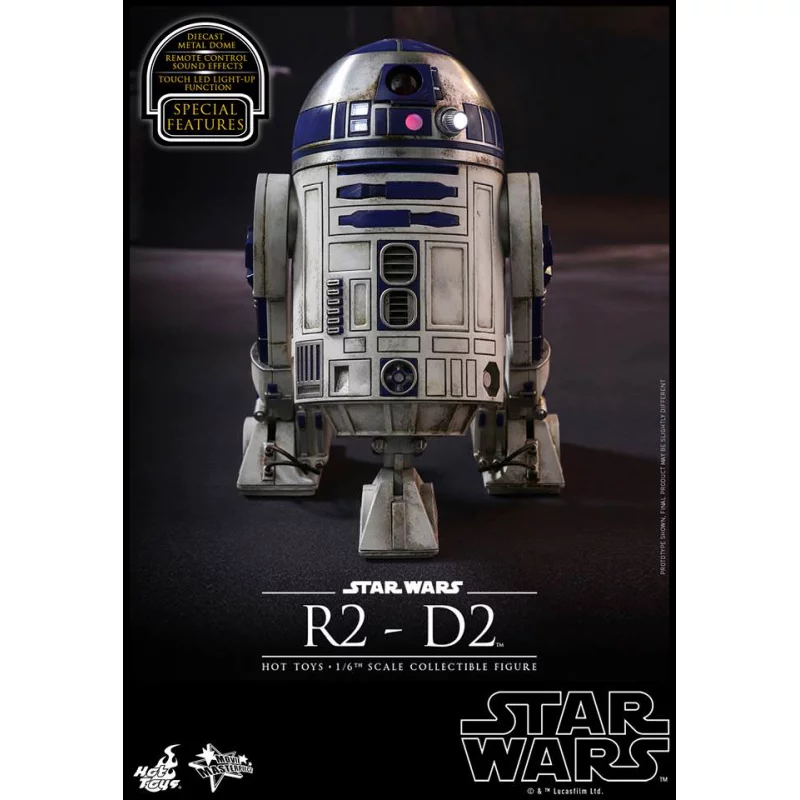 Hot Toys MMS408 Star Wars VII 7 Le Réveil de la Force ( The Force Awakens ) R2-D2 1/6 Collectible Figurine 18cm (Exposé)
