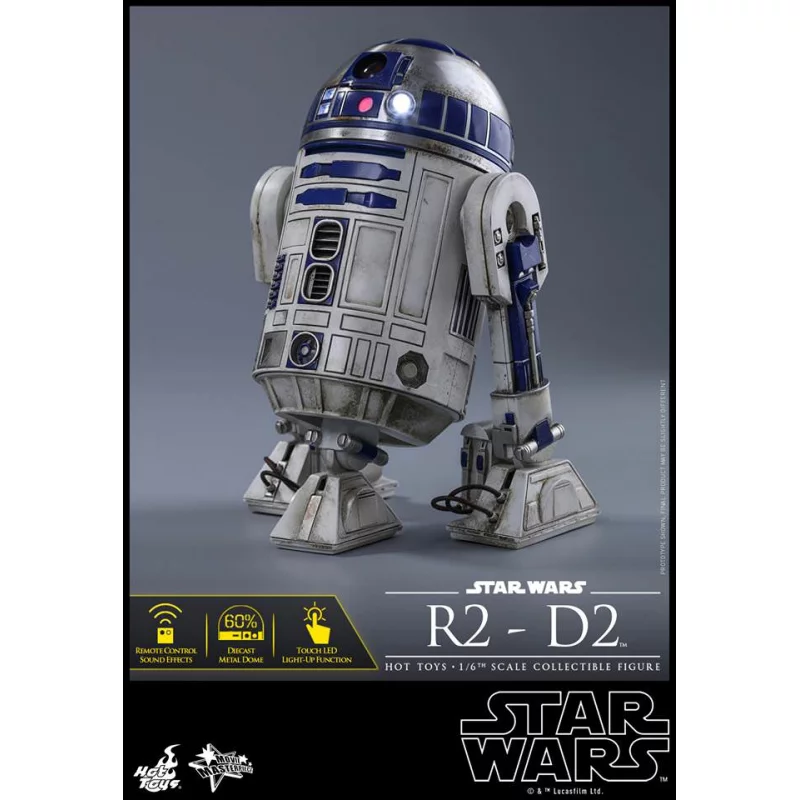 Hot Toys MMS408 Star Wars VII 7 Le Réveil de la Force ( The Force Awakens ) R2-D2 1/6 Collectible Figurine 18cm (Exposé)