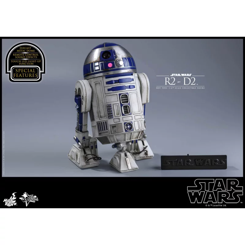 Hot Toys MMS408 Star Wars VII 7 Le Réveil de la Force ( The Force Awakens ) R2-D2 1/6 Collectible Figurine 18cm (Exposé)
