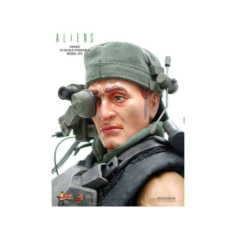 Aliens Hot Toys MMS24 USCM Private Mark Drake 1/6 Collectible Figurine 30cm (exposée)