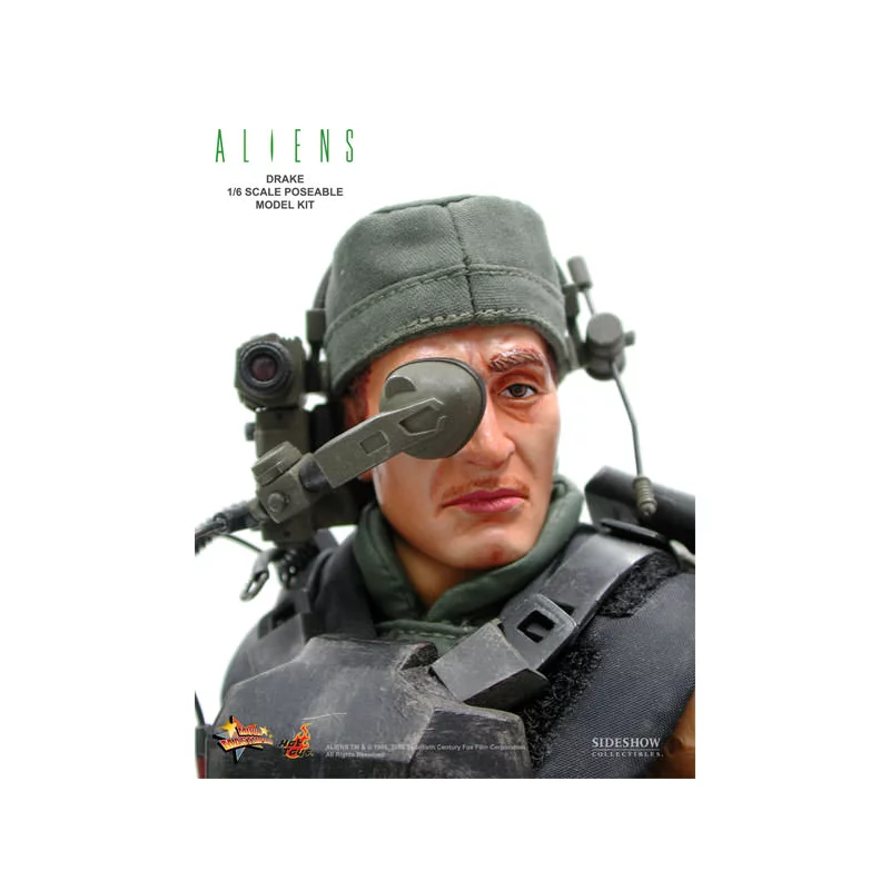 Aliens Hot Toys MMS24 USCM Private Mark Drake 1/6 Collectible Figurine 30cm (exposée)