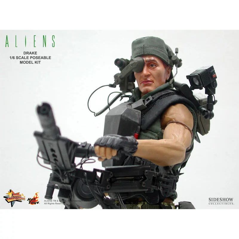 Aliens Hot Toys MMS24 USCM Private Mark Drake 1/6 Collectible Figurine 30cm (exposée)