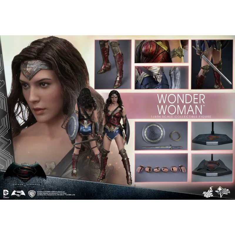 Hot Toys MMS359 Batman v Superman L&#039;Aube de la Justice Wonder Woman Gal Gadot 1/6 Collectible Figurine 29cm (Neuf)