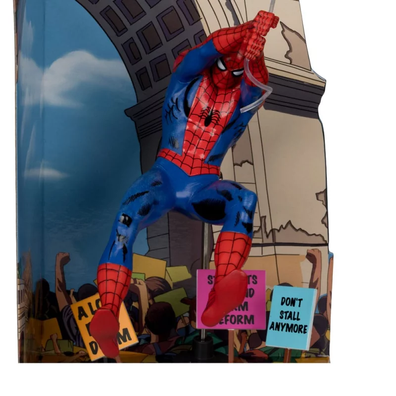 Marvel Collection Figure 1/10 Spider-Man &amp; Scene Gold Label (The Amazing Spider-Man 68) 15cm