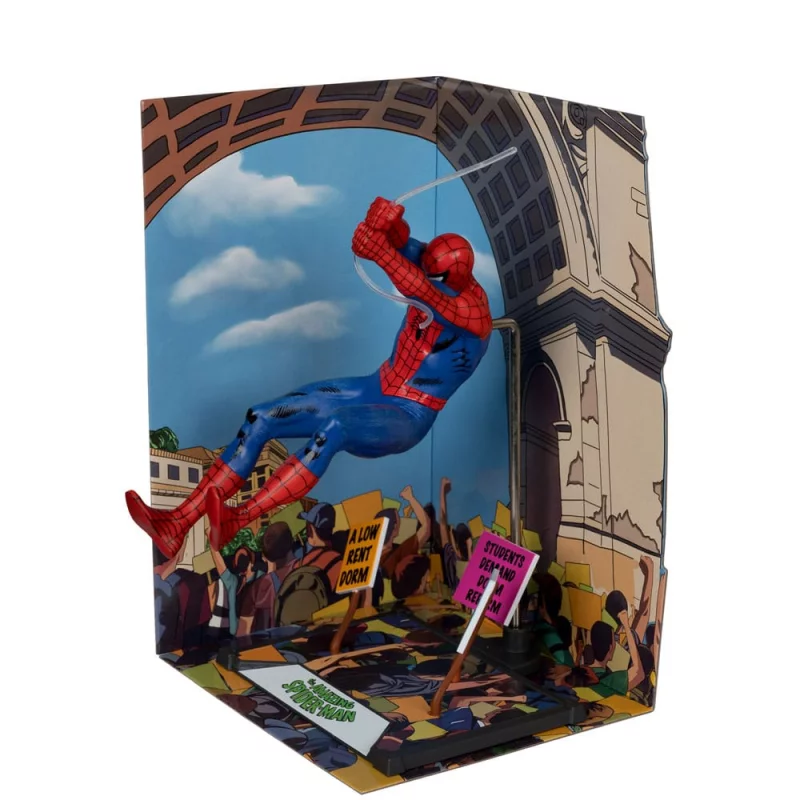 Marvel Collection Figure 1/10 Spider-Man &amp; Scene Gold Label (The Amazing Spider-Man 68) 15cm