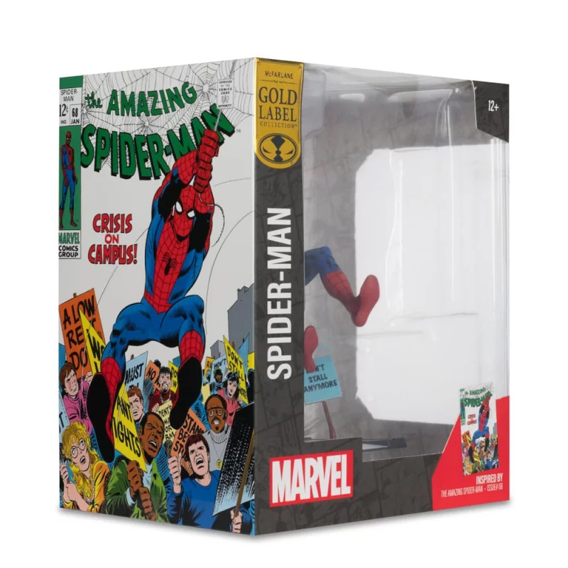 Marvel Collection Figure 1/10 Spider-Man &amp; Scene Gold Label (The Amazing Spider-Man 68) 15cm