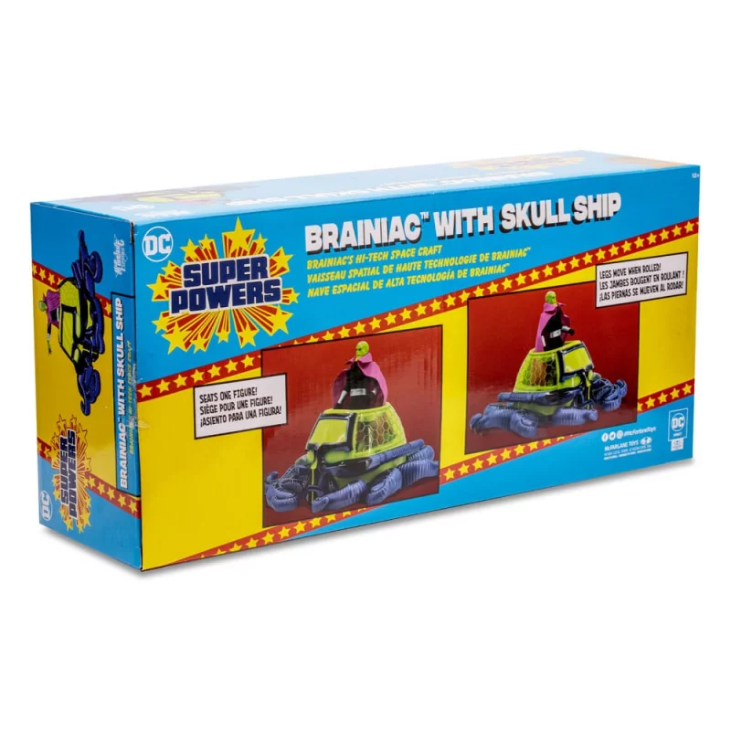 DC Direct action figure with vehicle Super Powers Brainiac with Skull Ship (Gold Label) 12 cm