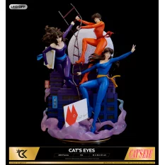 Signé Cat's Eyes Statue Diorama 1/6 Hitomi, Ai et Rui 51cm