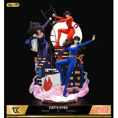 Signé Cat's Eyes Statue Diorama 1/6 Hitomi, Ai et Rui 51cm