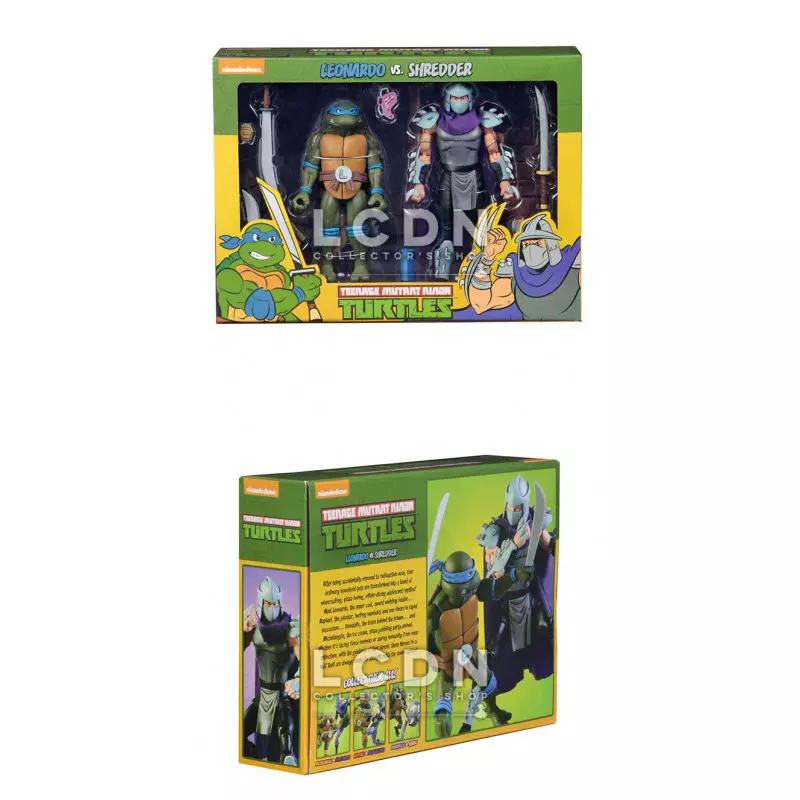 Neca - Figurine TMNT - 2-Pack Leonardo & Shredder 18cm