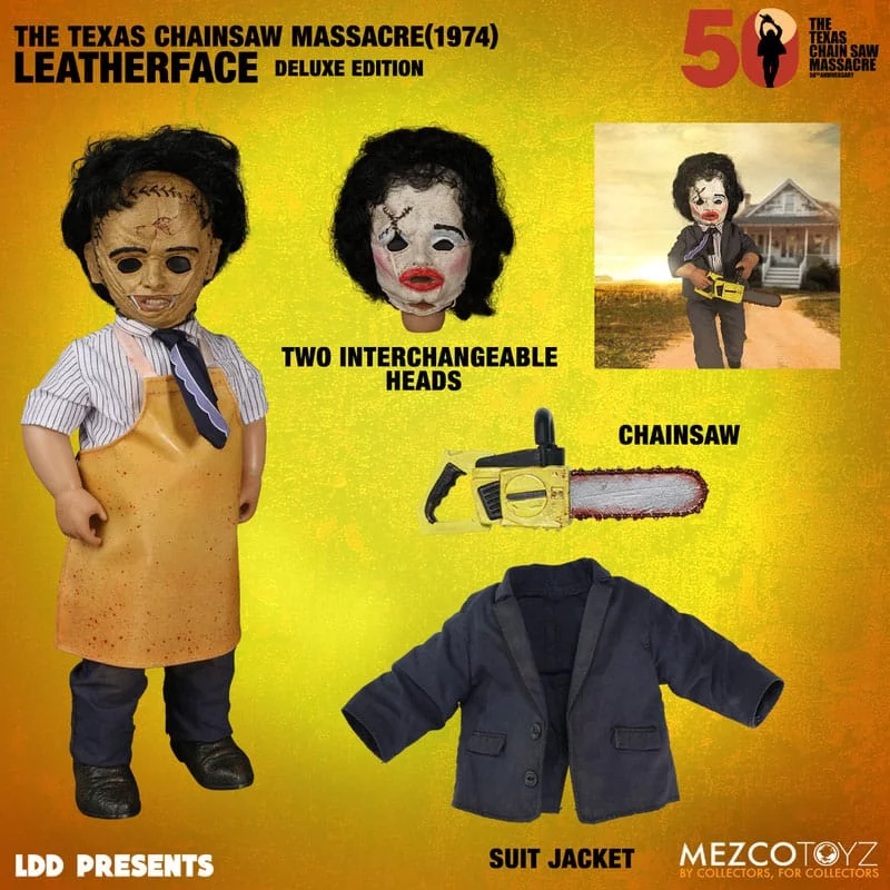 Massacre à la tronçonneuse 1974 Living Dead Dolls Poupée Leatherface Deluxe Edition 27cm