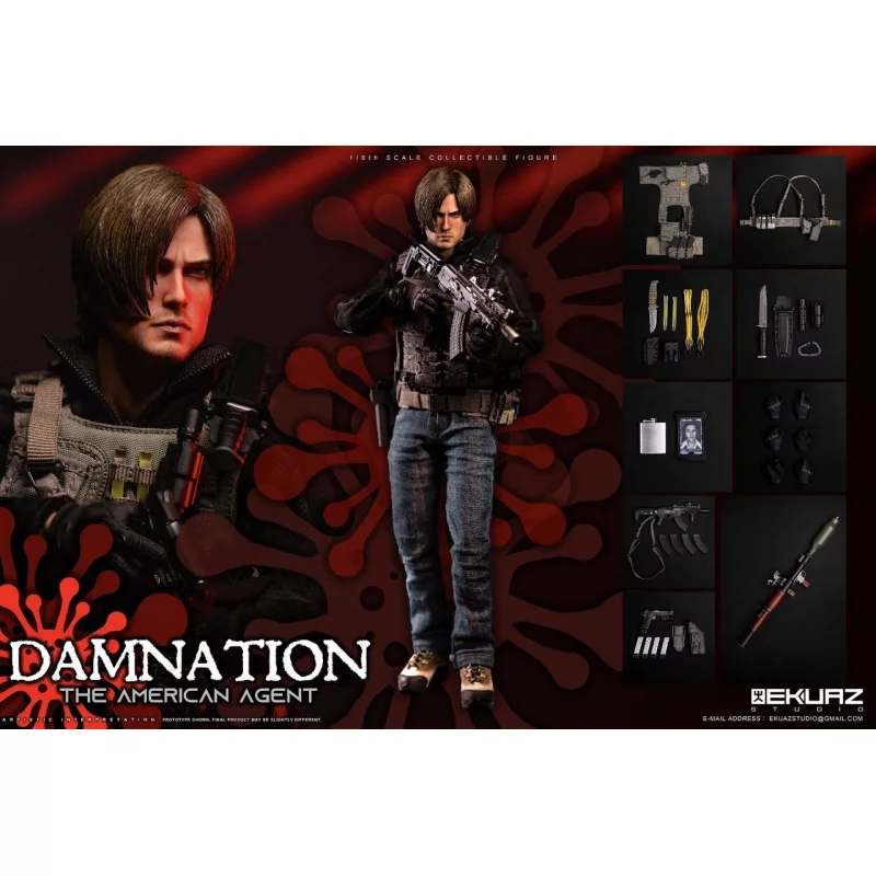 Damnation The American Agent Collectible Action Figurine 1/6 Ekuaz Studio EKS09