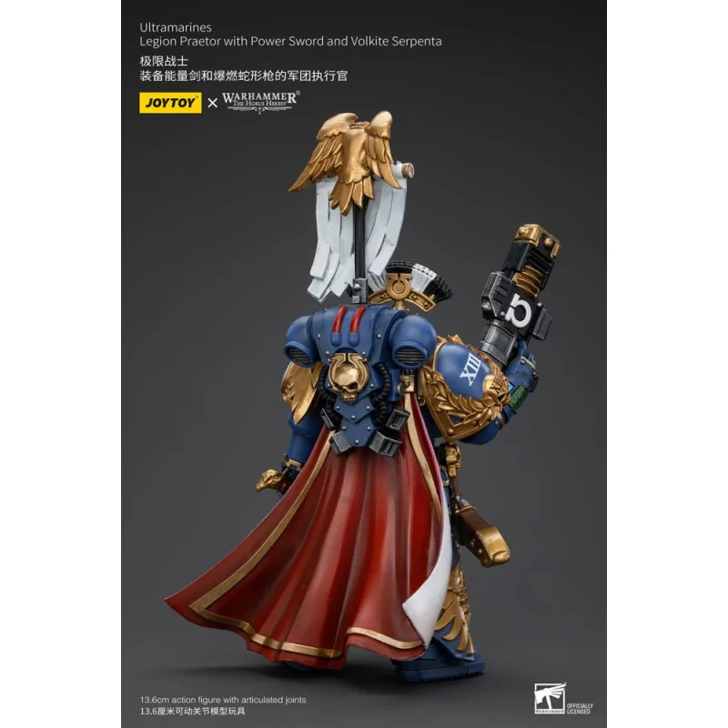 JoyToy - Ultramarines - Legion MKVI Tactical Squad Sergeant with Plasma Pistol and Power Sword 1/18 Figurine