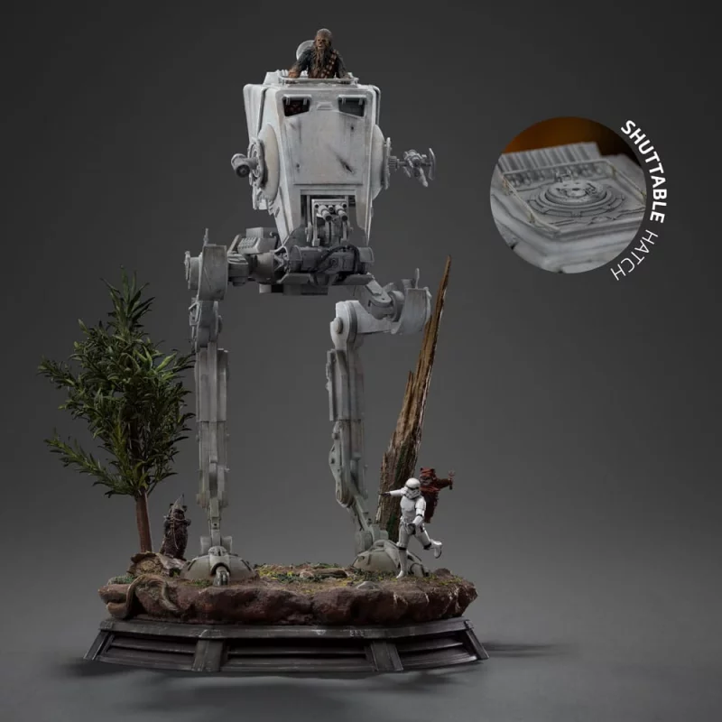 Star Wars Statue 1/20 Demi Art Scale AT-ST and Chewbacca 53cm