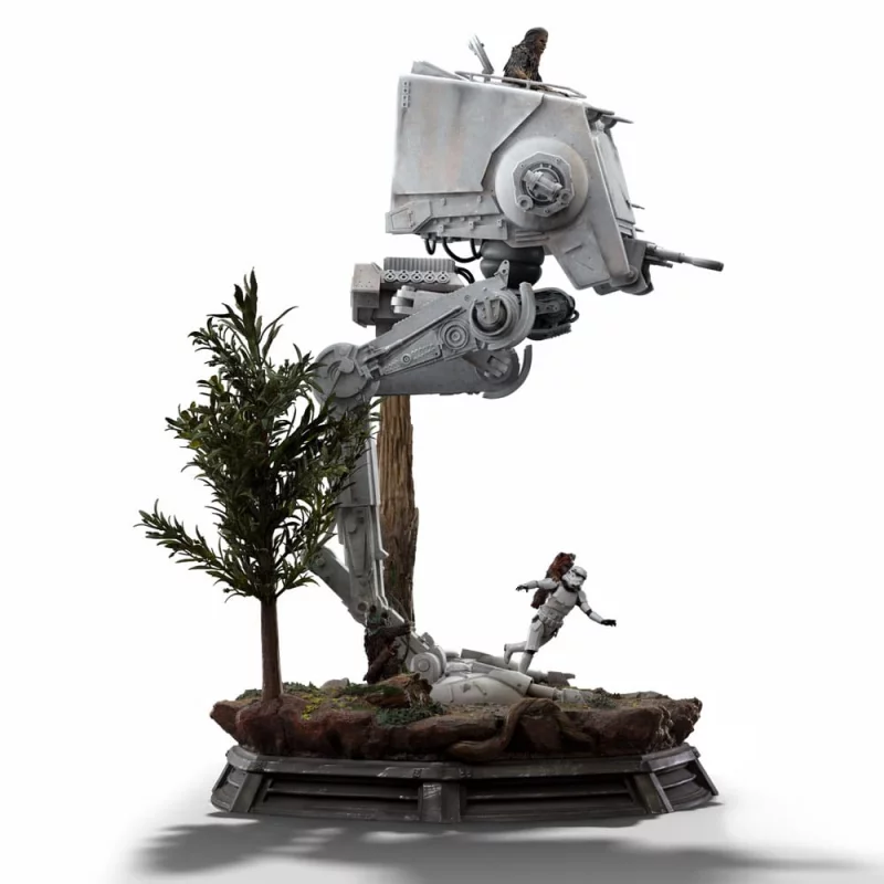 Star Wars Statue 1/20 Demi Art Scale AT-ST and Chewbacca 53cm