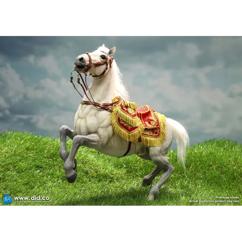 Napoleon White War Horse (Prancing) Collectible Figure 1/6 DID E60078